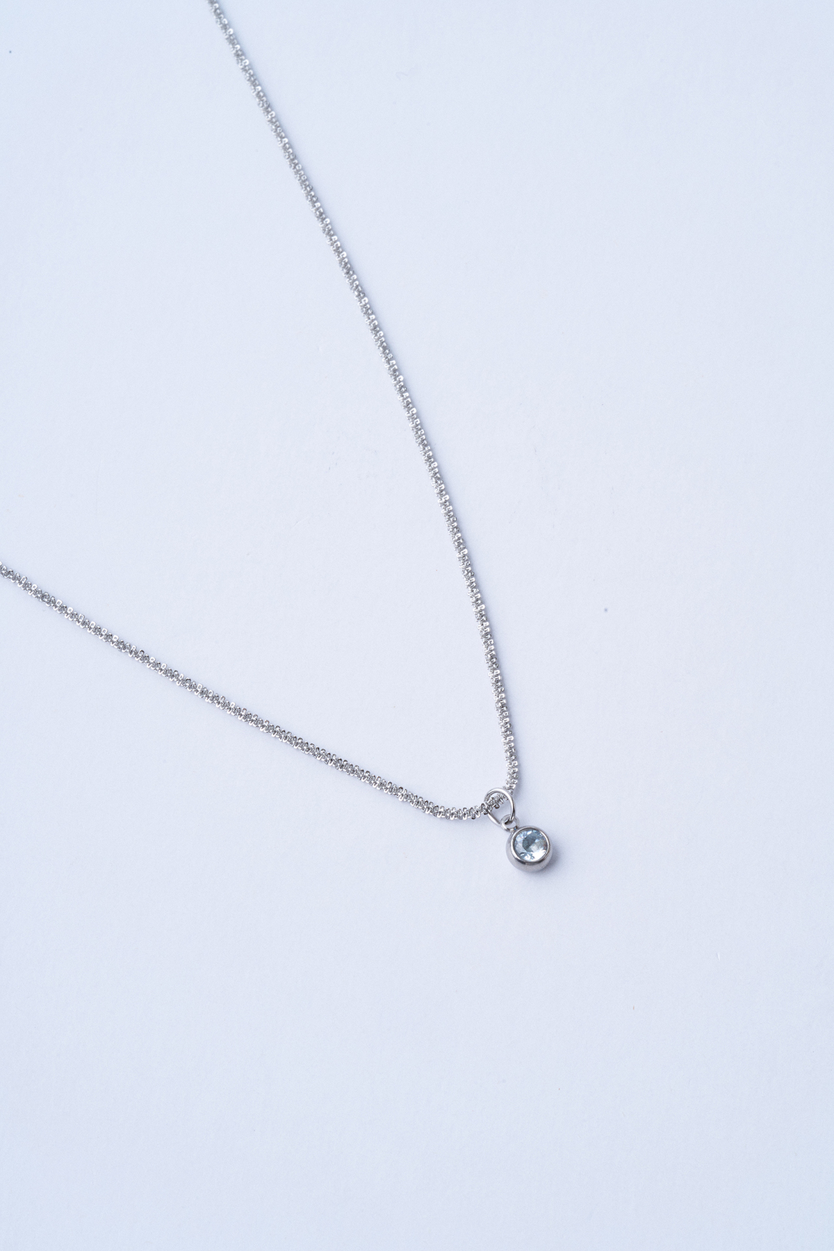 Droplet Silver Çelik Kolye